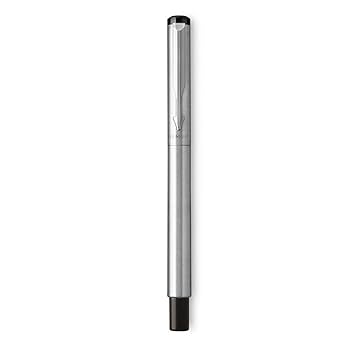 PARKER Vector Fountain Pen, Stainless Steel with Chrome Trim